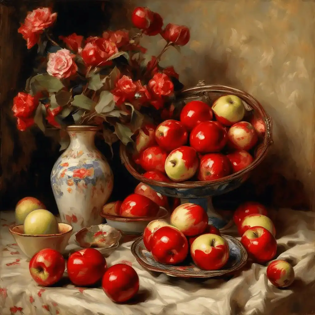Apples and red eggs – Federico Zandomeneghi
