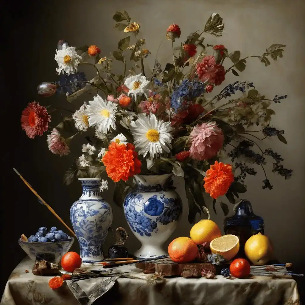 Still life with brushes – Periklis Vyzantios