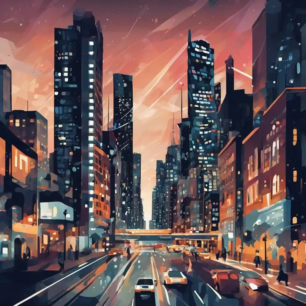 City at Night – Aleksandra Ekster