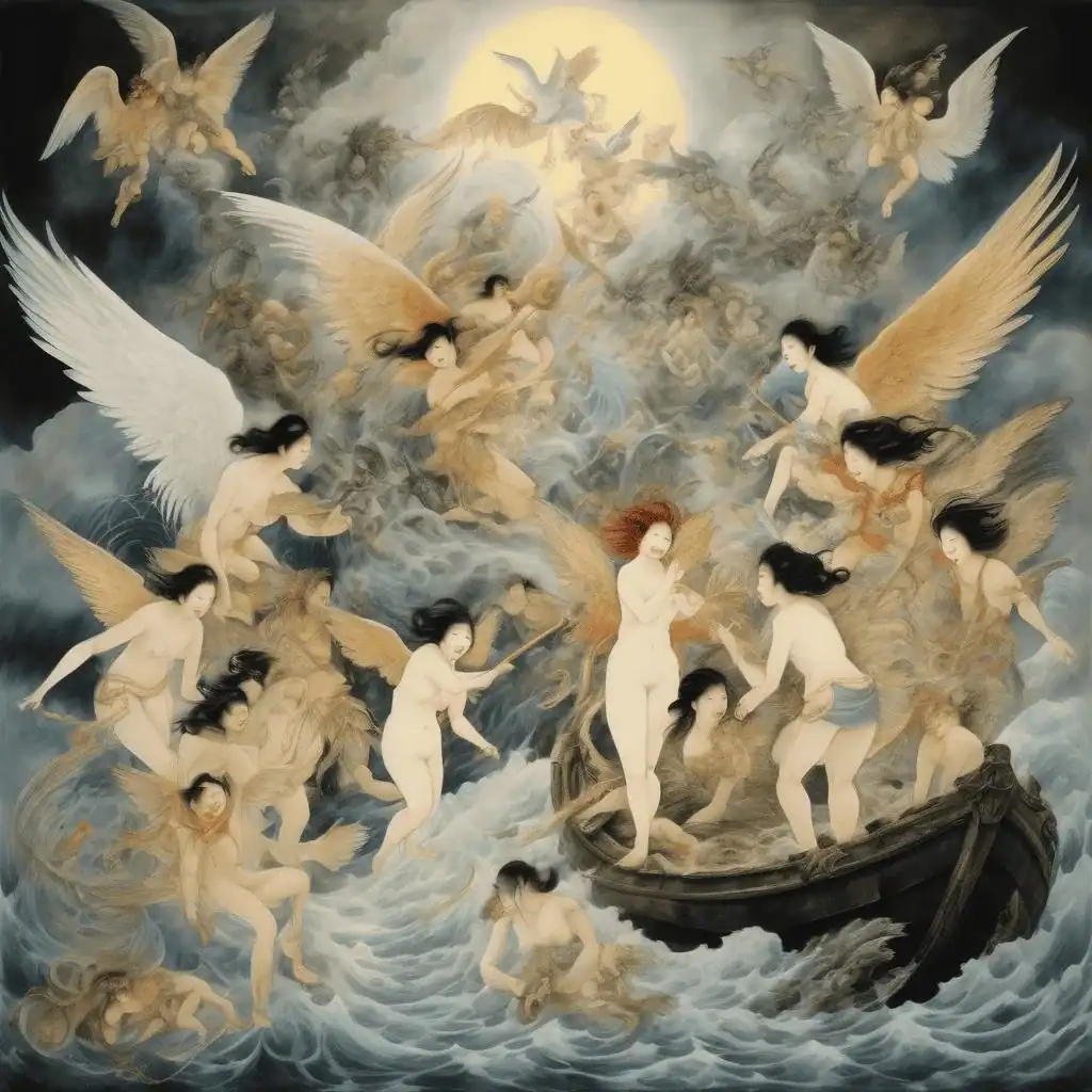 Angels and sirens – Tsuguharu Foujita