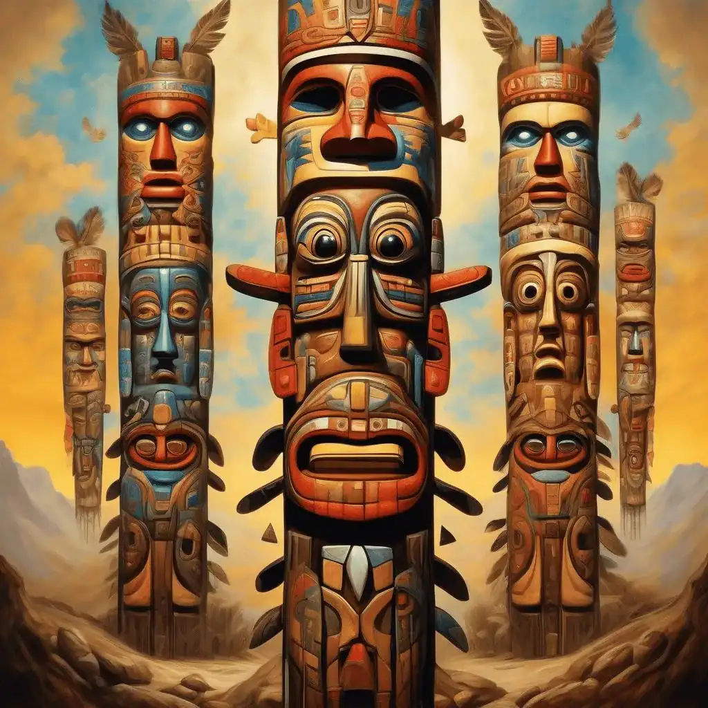 Panel 9. Totem Poles – The Epic of American Civilization
